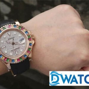 ĐỒNG HỒ NAM CƠ ĐÍNH ĐÁ MÀU ROSE GOLD ROLEX YACHT-MASTER REPLICA CAO CẤP 40MM 7 ĐỒNG HỒ NAM CƠ ĐÍNH ĐÁ MÀU ROSE GOLD ROLEX YACHT-MASTER REPLICA 1:1 CAO CẤP 40MM