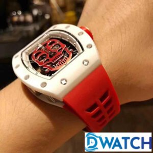 ĐỒNG HỒ NAM RICHARD MILLE RM052 MẶT ĐẦU LÂU DÂY CAO SU ĐỎ CÁ TÍNH FAKE 42,7MM 4 ĐỒNG HỒ NAM RICHARD MILLE RM052 MẶT ĐẦU LÂU DÂY CAO SU ĐỎ CÁ TÍNH FAKE 42,7MM