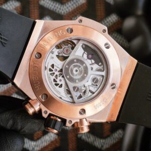 HUBLOT BIG BANG UNICO KING GOLD GOOD IMITATION WATCHES RHINESTONE CASE ONE CLICK STRAP ROSE GOLD PLATE 45,5MM 7 ĐỒNG HỒ NAM ĐÍNH FULL ĐÁ MÁY CƠ HUBLOT BIG BANG UNICO REP 1:1 CAO CẤP 45,5MM