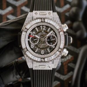 ĐỒNG HỒ CƠ NAM 5 KIM ĐÍNH FULL ĐÁ HUBLOT BIG BANG UNICO REPLICA 1:1 CAO CẤP 45,5MM