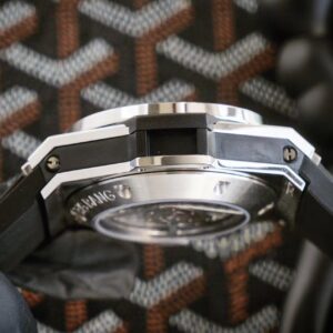 HUBLOT BIG BANG UNICO IMITATION WATCHES RHINESTONE CASE BLACK DIAL ONE CLICK STRAP 45,5MM 5 ĐỒNG HỒ CƠ NAM 5 KIM ĐÍNH FULL ĐÁ HUBLOT BIG BANG UNICO REPLICA 1:1 CAO CẤP 45,5MM