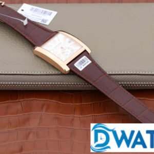 CARTIER TANK ANDY LAU IMITATION WATCHES ROSE GOLD PLATE BROWN LEATHER STRAP 34X44MM 5 ĐỒNG HỒ NỮ CARTIER