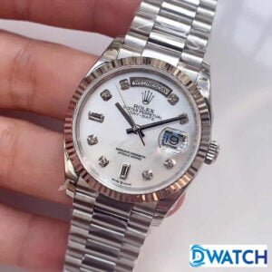 ĐỒNG HỒ NAM ROLEX DAY-DATE MÁY CƠ MẶT DÂY KIM LOẠI MẶT XÀ CỪ 1:1 36MM 1 ĐỒNG HỒ ROLEX DAY-DATE NAM MÁY CƠ DÂY KIM LOẠI MẶT XÀ CỪ REPLICA 1:1 CAO CẤP 36MM