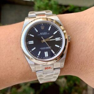ĐỒNG HỒ NAM ROLEX OYSTER PERPETUAL NAM MÁY CƠ CỌC DẠ QUANG FAKE 1:1 41MM 6 ĐỒNG HỒ ROLEX OYSTER PERPETUAL NAM MÁY CƠ DÂY KIM LOẠI 3 KIM CỌC SỐ DẠ QUANG REP 1:1 CAO CẤP 41MM