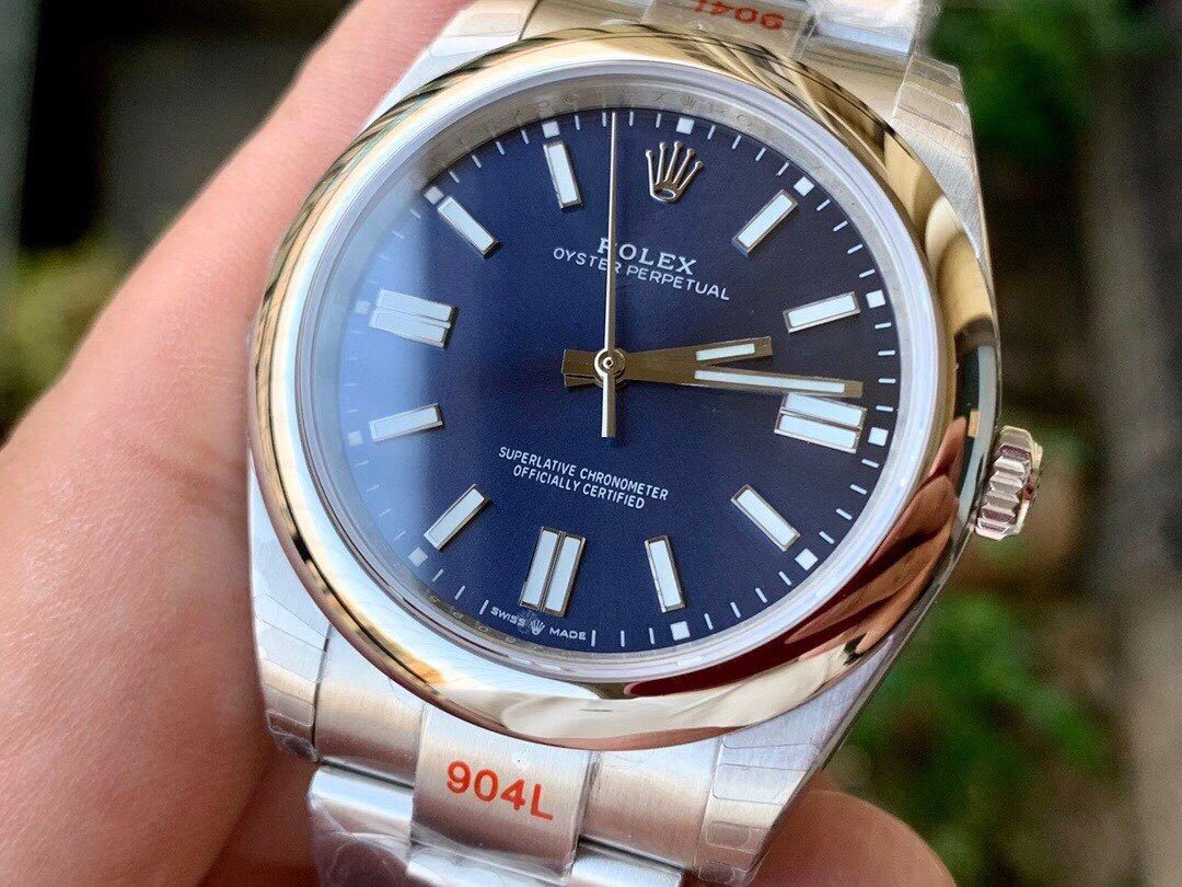 ĐỒNG HỒ ROLEX OYSTER PERPETUAL NAM MÁY CƠ DÂY KIM LOẠI 3 KIM CỌC SỐ DẠ QUANG REP 1:1 CAO CẤP 41MM ĐỒNG HỒ ROLEX OYSTER PERPETUAL NAM MÁY CƠ DÂY KIM LOẠI 3 KIM CỌC SỐ DẠ QUANG REP 1:1 CAO CẤP 41MM