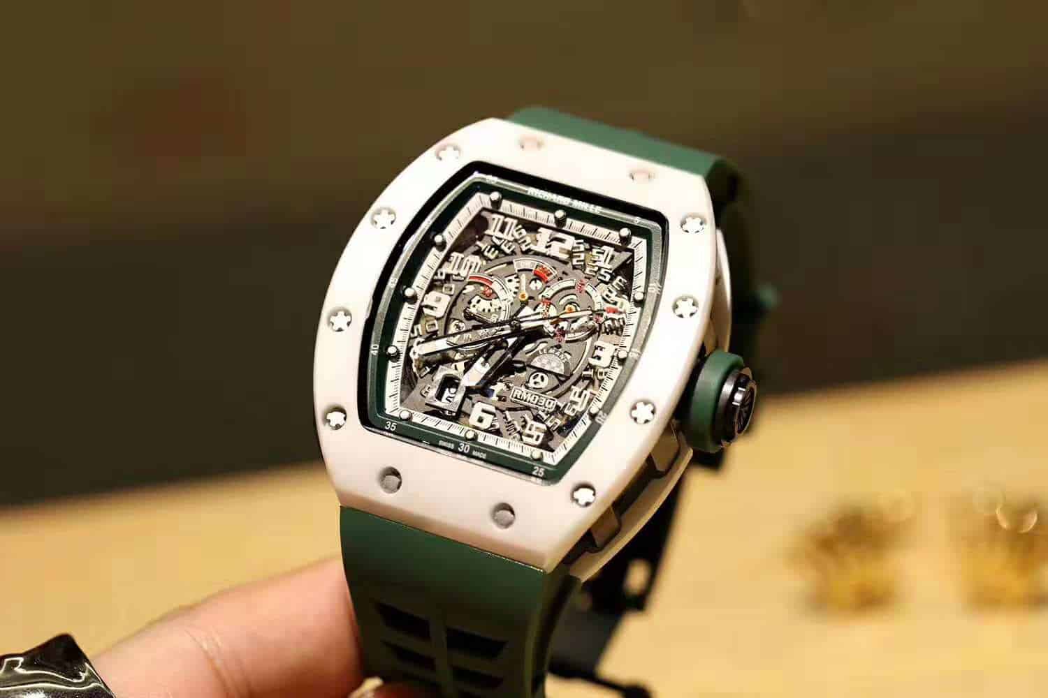ĐỒNG HỒ NAM RICHARD MILLE RM030 XANH LÁ CÂY SUPER FAKE 11 43X50MM ĐỒNG HỒ NAM RICHARD MILLE RM030 XANH LÁ CÂY SUPER FAKE 11 43X50MM