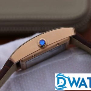 CARTIER TANK ANDY LAU HIGH END REPLICA WATCHES ROSE GOLD PLATE BLACK DIAL CUSTOM LEATHER STRAP 34X44MM 3 ĐỒNG HỒ NỮ CARTIER