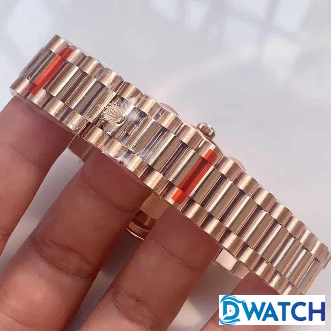 ĐỒNG HỒ NAM MÁY CƠ DÂY KIM LOẠI ROLEX DAY-DATE MÀU ROSE GOLD REPLICA 1:1 CAO CẤP 36MM ĐỒNG HỒ NAM MÁY CƠ DÂY KIM LOẠI ROLEX DAY-DATE MÀU ROSE GOLD REPLICA 1:1 CAO CẤP 36MM