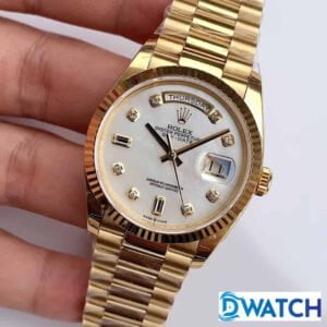 ĐỒNG HỒ NAM ROLEX DAY-DATE MÁY CƠ MẶT XÀ CỪ MÀU GOLD REPLICA 1:1 36MM 2 ĐỒNG HỒ ROLEX DAY-DATE NAM MÁY CƠ MẶT XÀ CỪ MÀU GOLD REPLICA 1:1 CAO CẤP 36MM