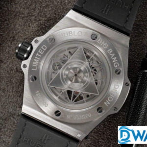 HUBLOT BIG BANG SANG BLEU IMITATION WATCHES BLACK DIAL RUBBER STRAP 45MM 7 ĐỒNG HỒ NAM MÁY CƠ HUBLOT BIG BANG SANG BLEU REPLICA 1:1 CAO CẤP 45MM