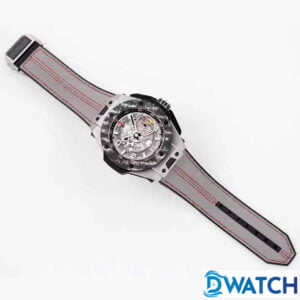 HUBLOT BIG BANG FERRARI F4 KNOCK OFF WATCHES BLACK CERAMIC GREY DIAL RUBBER STRAP 44MM 6 ĐỒNG HỒ NAM HUBLOT BIG BANG FERRARI F4 SỢI CARBON MÀU GRAY REPLICA 11 44MM