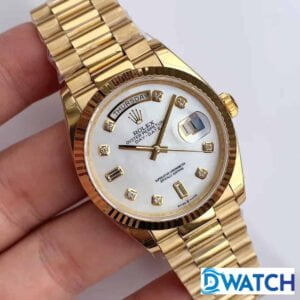 ĐỒNG HỒ NAM ROLEX DAY-DATE MÁY CƠ MẶT XÀ CỪ MÀU GOLD REPLICA 1:1 36MM 1 ĐỒNG HỒ ROLEX DAY-DATE NAM MÁY CƠ MẶT XÀ CỪ MÀU GOLD REPLICA 1:1 CAO CẤP 36MM