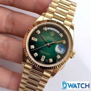 ĐỒNG HỒ NAM ROLEX DAY-DATE MÁY CƠ DÂY KIM LOẠI MẶT MÀU XANH REPLICA 1:1 36MM 1 ĐỒNG HỒ ROLEX DAY-DATE NAM MÁY CƠ DÂY KIM LOẠI MẶT MÀU XANH REPLICA 1:1 CAO CẤP 36MM