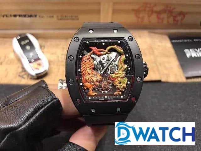 ĐỒNG HỒ NAM RICHARD MILLE RM51-01 RỒNG HỒ DÂY CAO SU ĐEN FAKE 43X50MM ĐỒNG HỒ NAM RICHARD MILLE RM51-01 RỒNG HỒ DÂY CAO SU ĐEN FAKE 43X50MM