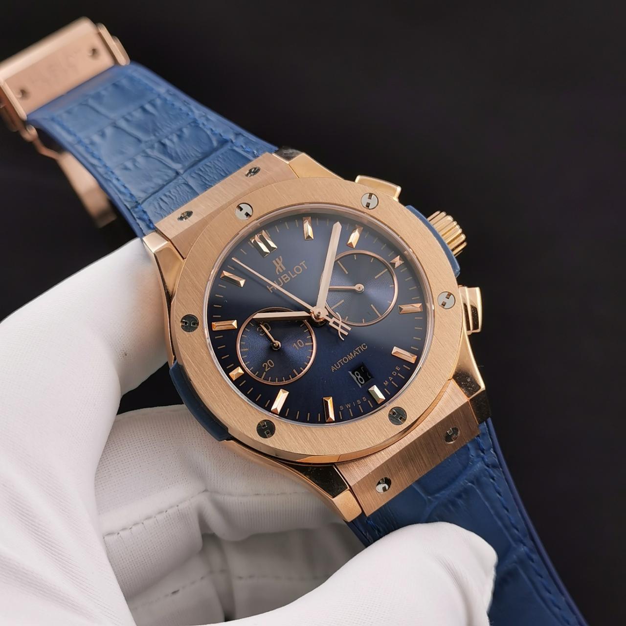 ĐỒNG HỒ NAM MÁY CƠ MÀU XANH HUBLOT CLASSIC FUSION CHRONOGRAPH REP 1:1 CAO CẤP 45MM ĐỒNG HỒ NAM MÁY CƠ MÀU XANH HUBLOT CLASSIC FUSION CHRONOGRAPH REP 1:1 CAO CẤP 45MM