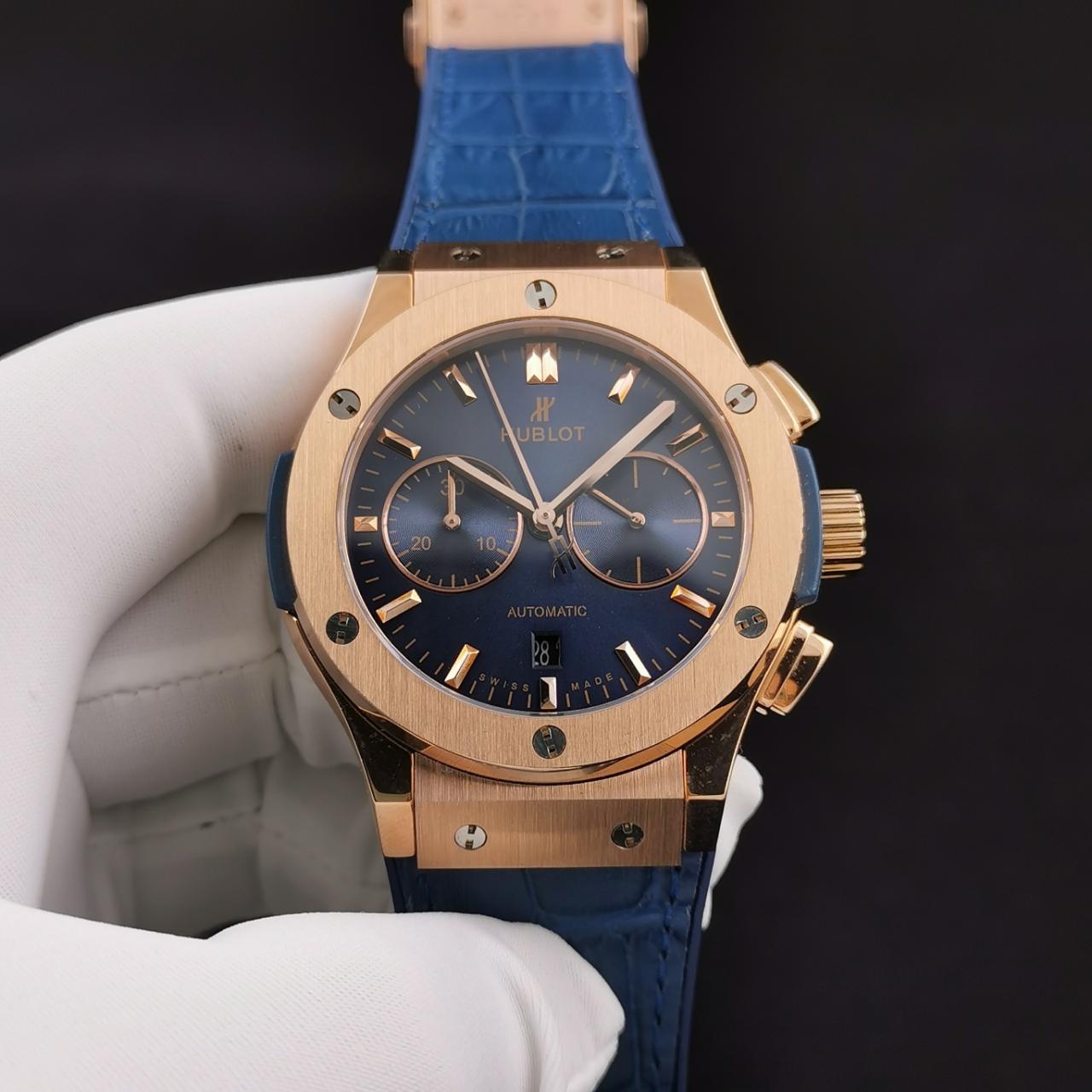 ĐỒNG HỒ NAM MÁY CƠ MÀU XANH HUBLOT CLASSIC FUSION CHRONOGRAPH REP 1:1 CAO CẤP 45MM ĐỒNG HỒ NAM MÁY CƠ MÀU XANH HUBLOT CLASSIC FUSION CHRONOGRAPH REP 1:1 CAO CẤP 45MM