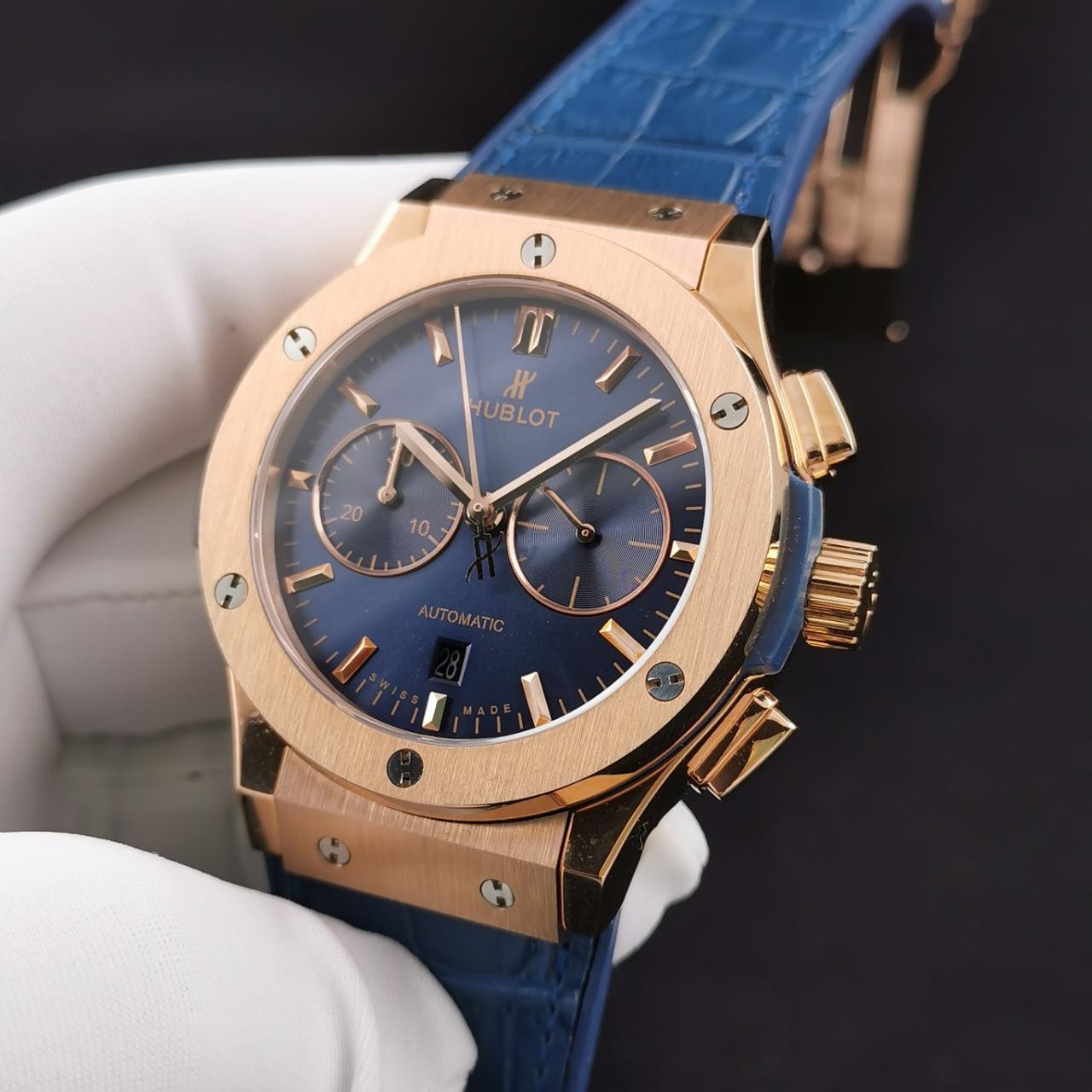 ĐỒNG HỒ NAM MÁY CƠ MÀU XANH HUBLOT CLASSIC FUSION CHRONOGRAPH REP 1:1 CAO CẤP 45MM ĐỒNG HỒ NAM MÁY CƠ MÀU XANH HUBLOT CLASSIC FUSION CHRONOGRAPH REP 1:1 CAO CẤP 45MM