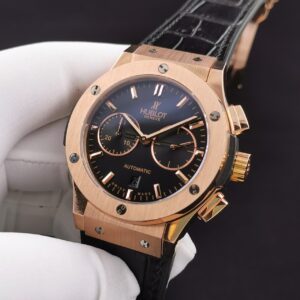 HUBLOT CLASSIC FUSION CHRONOGRAPH KING GOLD HIGH END REPLICAS WATCH ROSE GOLD PLATE BLACK DIAL HB FACTORY 45MM 2 ĐỒNG HỒ HUBLOT CLASSIC FUSION CHRONOGRAPH KING GOLD HB FACTORY 45MM