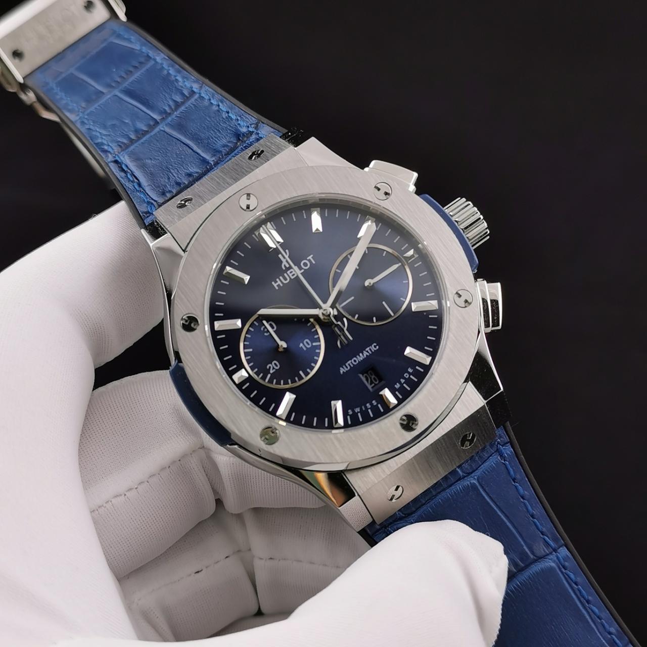ĐỒNG HỒ CƠ NAM MÀU XANH HUBLOT CLASSIC FUSION CHRONOGRAPH HB FACTORY 45MM ĐỒNG HỒ CƠ NAM MÀU XANH HUBLOT CLASSIC FUSION CHRONOGRAPH HB FACTORY 45MM