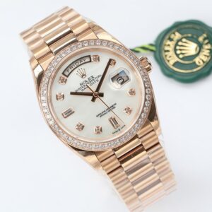 ĐỒNG HỒ NAM ROLEX DAY-DATE MẶT XÀ CỪ MÀU ROSE GOLD EW FACTORY REP 1:1 36MM 2 ĐỒNG HỒ ROLEX DAY-DATE MẶT XÀ CỪ MÀU ROSE GOLD EW FACTORY REP 1:1 36MM