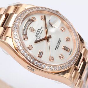 ĐỒNG HỒ NAM ROLEX DAY-DATE MẶT XÀ CỪ MÀU ROSE GOLD EW FACTORY REP 1:1 36MM 5 ĐỒNG HỒ ROLEX DAY-DATE MẶT XÀ CỪ MÀU ROSE GOLD EW FACTORY REP 1:1 36MM