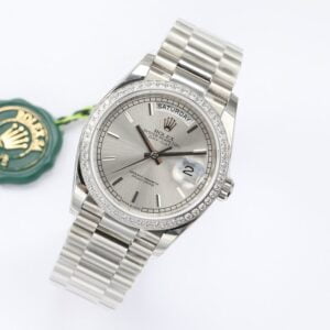 ĐỒNG HỒ NAM ROLEX DAY-DATE CƠ ĐÍNH ĐÁ EW FACTORY REPLICA 1:1 36MM 1 ĐỒNG HỒ ROLEX DAY-DATE CƠ NAM ĐÍNH ĐÁ EW FACTORY REP 1:1 36MM