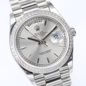 ĐỒNG HỒ NAM ROLEX DAY-DATE CƠ ĐÍNH ĐÁ EW FACTORY REPLICA 1:1 36MM 3 ĐỒNG HỒ ROLEX DAY-DATE CƠ NAM ĐÍNH ĐÁ EW FACTORY REP 1:1 36MM