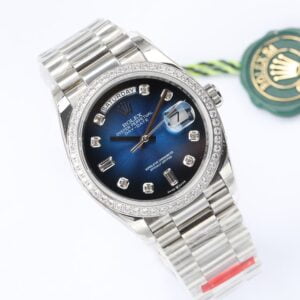 ĐỒNG HỒ NAM ROLEX DAY-DATE CƠ MẶT XANH EW FACTORY REPLICA 1:1 36MM 2 ĐỒNG HỒ ROLEX DAY-DATE CƠ NAM MẶT XANH EW FACTORY REP 1:1 36MM