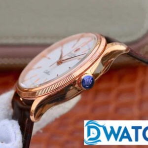 ĐỒNG HỒ NAM ROLEX CELLINI MÁY CƠ DÂY DA MẶT TRẮNG FAKE CAO CẤP 39MM 3 ĐỒNG HỒ NAM MÁY CƠ DÂY DA MẶT TRẮNG ROLEX CELLINI REPLICA 1:1 CAO CẤP 39MM