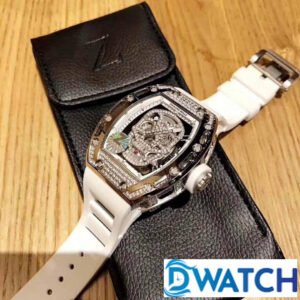 ĐỒNG HỒ NAM RICHARD MILLE RM052 MẶT SỐ TRẮNG ĐÍNH ĐÁ FAKE CAO CẤP 42,7MM 2 ĐỒNG HỒ NAM RICHARD MILLE RM052 MẶT SỐ TRẮNG ĐÍNH ĐÁ FAKE CAO CẤP 42,7MM