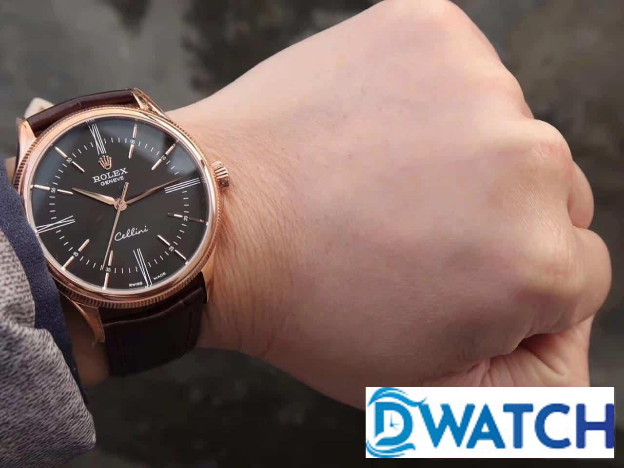 ĐỒNG HỒ CƠ NAM DÂY DA MẶT MÀU ĐEN ROLEX CELLINI REPLICA 1:1 CAO CẤP 39MM ĐỒNG HỒ CƠ NAM DÂY DA MẶT MÀU ĐEN ROLEX CELLINI REPLICA 1:1 CAO CẤP 39MM