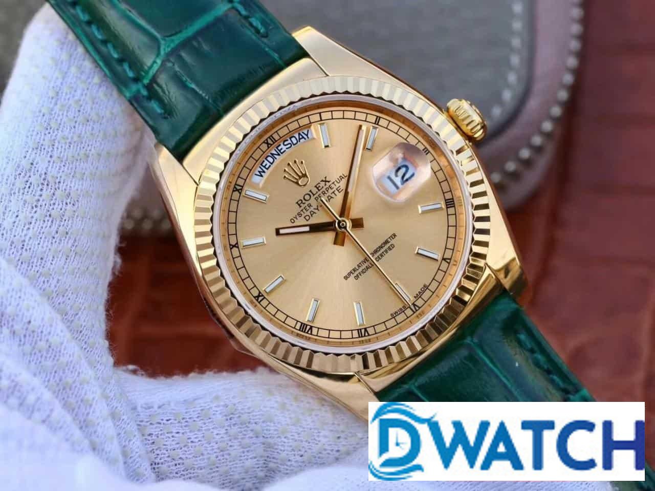 ĐỒNG HỒ ROLEX OYSTER PERPETUAL DAY-DATE NAM MÁY CƠ DÂY DA REPLICA 1:1 CAO CẤP 36MM ĐỒNG HỒ ROLEX OYSTER PERPETUAL DAY-DATE NAM MÁY CƠ DÂY DA REPLICA 1:1 CAO CẤP 36MM
