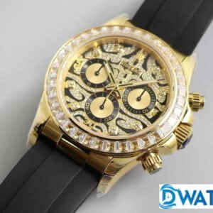 ĐỒNG HỒ NAM ROLEX DAYTONA CƠ ĐÍNH ĐÁ MẶT HỔ CHRONOGRAPH REP 1:1 40MM 1 ĐỒNG HỒ NAM CƠ ĐÍNH ĐÁ MẶT HỔ ROLEX DAYTONA CHRONOGRAPH REPLICA 1:1 CAO CẤP 40MM
