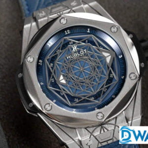 HUBLOT BIG BANG SANG BLEU REPLICA WATCHES BLUE DIAL RUBBER STRAP AUTOMATIC 45MM 1 ĐỒNG HỒ HUBLOT CƠ NAM HUBLOT BIG BANG SANG BLEU REPLICA 1:1 CAO CẤP 45MM