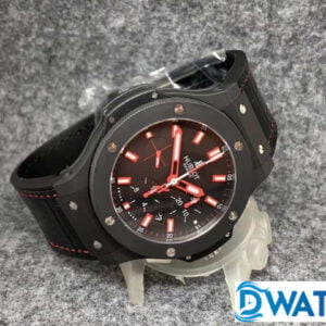 ĐỒNG HỒ NAM HUBLOT BIG BANG RED DEVIL DÂY DA ĐEN CAO CẤP FAKE 11 44MM 5 ĐỒNG HỒ NAM HUBLOT BIG BANG RED DEVIL DÂY DA ĐEN CAO CẤP FAKE 11 44MM