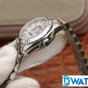 ĐỒNG HỒ NỮ ROLEX DATEJUST MÀU TRẮNG ĐƠN GIẢN SANG TRỌNG FAKE 11 28MM 2 ĐỒNG HỒ NỮ ROLEX DATEJUST MÀU TRẮNG ĐƠN GIẢN SANG TRỌNG FAKE 11 28MM