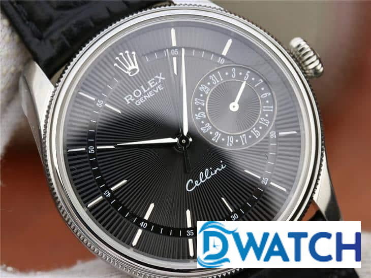 ĐỒNG HỒ CƠ NAM DÂY DA MẶT MÀU ĐEN ROLEX CELLINI MKS FACTORY REPLICA 1:1 CAO CẤP 39MM ĐỒNG HỒ CƠ NAM DÂY DA MẶT MÀU ĐEN ROLEX CELLINI MKS FACTORY REPLICA 1:1 CAO CẤP 39MM