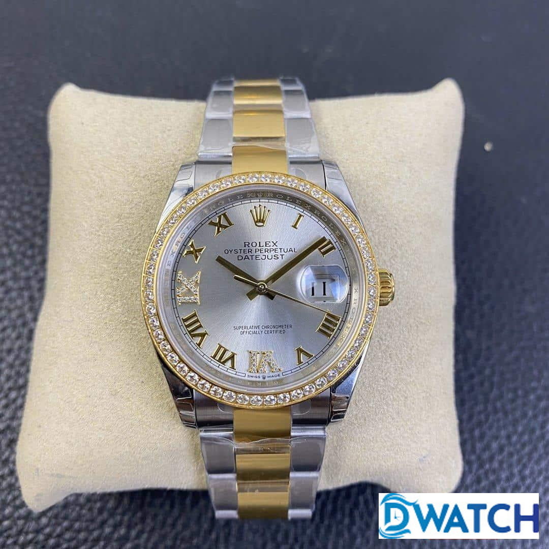 ĐỒNG HỒ NAM MÁY CƠ DÂY KIM LOẠI ROLEX DATE JUST EW FACTORY REPLICA 1:1 CAO CẤP 36MM ĐỒNG HỒ NAM MÁY CƠ DÂY KIM LOẠI ROLEX DATE JUST EW FACTORY REPLICA 1:1 CAO CẤP 36MM