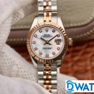 ĐỒNG HỒ NỮ ROLEX DATEJUST CỌC SỐ ĐÍNH ĐÁ MẶT XÀ CỪ FAKE CAO CẤP 28MM