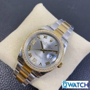 ĐỒNG HỒ NAM ROLEX DATEJUST MÁY CƠ DÂY KIM LOẠI EW FACTORY FAKE 1:1 36MM 1 ĐỒNG HỒ NAM MÁY CƠ DÂY KIM LOẠI ROLEX DATE JUST EW FACTORY REPLICA 1:1 CAO CẤP 36MM