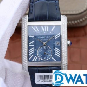 ĐỒNG HỒ NỮ CARTIER " ANDY LAU " MÀU XANH ĐÍNH ĐÁ FAKE CAO CẤP 34X44MM