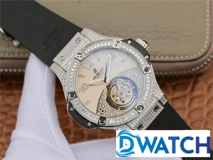 ĐỒNG HỒ NAM HUBLOT BIG BANG TOURBILLON MÀU TRẮNG TRẺ TRUNG REPLICA 11 44MM ĐỒNG HỒ NAM HUBLOT BIG BANG TOURBILLON MÀU TRẮNG TRẺ TRUNG REPLICA 11 44MM