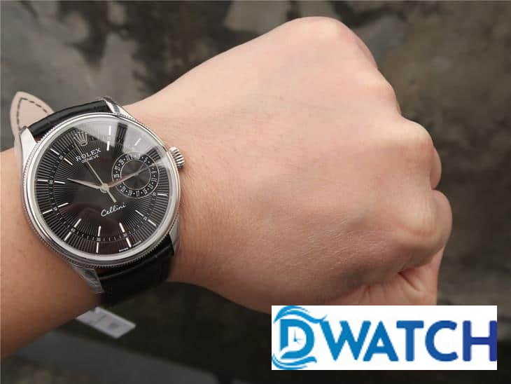 ĐỒNG HỒ CƠ NAM DÂY DA MẶT MÀU ĐEN ROLEX CELLINI MKS FACTORY REPLICA 1:1 CAO CẤP 39MM ĐỒNG HỒ CƠ NAM DÂY DA MẶT MÀU ĐEN ROLEX CELLINI MKS FACTORY REPLICA 1:1 CAO CẤP 39MM