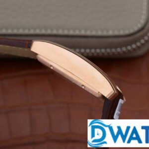 CARTIER TANK ANDY LAU IMITATION WATCHES ROSE GOLD PLATE BROWN LEATHER STRAP 34X44MM 2 ĐỒNG HỒ NỮ CARTIER