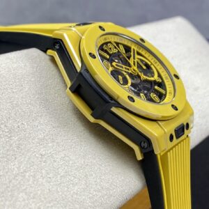 ĐỒNG HỒ NAM HUBLOT BIG BANG REPLICA 1:1 MÀU VÀNG PHỐI ĐEN CÁ TÍNH 45MM 1 ĐỒNG HỒ NAM HUBLOT BIGBANG REPLICA 1:1 MÀU VÀNG PHỐT ĐEN CÁ TÍNH 45MM