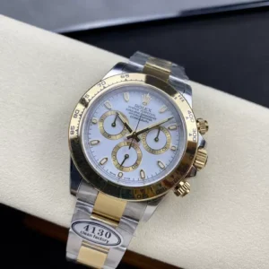 ĐỒNG HỒ NAM ROLEX DAYTONA CLEAN FACTORY REPLICA CAO CẤP MẶT SỐ TRẮNG 40MM 1 ĐỒNG HỒ NAM ROLEX DAYTONA CLEAN FACTORY REPLICA CAO CẤP MẶT SỐ TRẮNG 40MM
