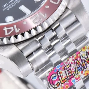 ROLEX GMT-MASTER II COKE DIAL IMITATION WATCHES JUBILEE STRAP CLEAN FACTORY 40MM 3 ĐỒNG HỒ NAM ROLEX GMT-MASTER II CLEAN REPLICA 1:1 4 KIM PHỦ DẠ QUANG 40MM