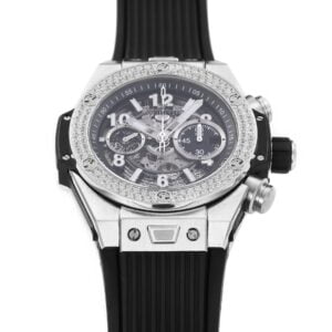 HUBLOT BIG BANG UNICO LUXURY FAKE WATCHES RHINESTONE BEZEL TITANIUM CHRONOGRAPH RUBBER STRAP 45MM 1 ĐỒNG HỒ NAM HUBLOT BIGBANG UNICO REPLICA CAO CẤP NIỀNG ĐÍNH 2 HÀNG ĐÁ 45MM