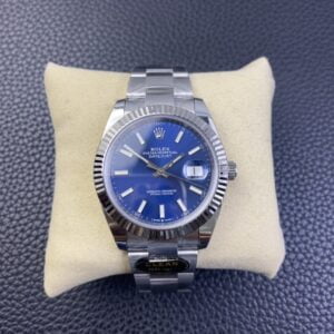 ROLEX DATEJUST BEST REPLICA WATCHES BLUE DIAL INDEX HOURS CLEAN FACTORY 41MM 1 ĐỒNG HỒ ROLEX DATEJUST CƠ NAM MẶT XANH CLEAN FACTORY REP 1:1 41MM