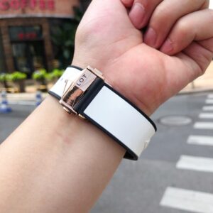 HUBLOT BIG BANG SANG BLEU REPLICA WATCHES ROSE GOLD PLATE WHITE DIAL RUBBER STRAP 45MM 4 ĐỒNG HỒ NAM HUBLOT BIGBANG REPLICA 1:1 PHỐI HAI MÀU SANG CHẢNH 45MM